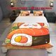thumbnail image 1 of 3pcs Sushi Theme Printed Three Piece Bedding Set Soft Quilt Cover And Two Pillowcases, 1 of 5