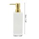 thumbnail image 4 of Unique Bargains 1 Pc Dispensador de Jabón Clásico Cuadrado para Lavanderías Hoteles 350ml Tono Dorado Blanco, 4 of 6