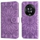 thumbnail image 2 of Funda tipo cartera FOXDOCK para Honor Magic 4 Pro , diseño girasol en relieve, cuero PU, cierre magnético, soporte y tarjetero, 2 of 5
