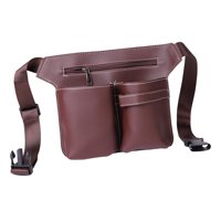 Ioensy - Bolsa Para Tijeras, Riñonera, Riñonera Con Cinturón Para Brochas De Maquillaje, Color Marrón