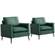 thumbnail image 1 of TS Cat paw leather upholstered sofa 2PC Green,Nordic retro light luxury living room balcony bedroom single casual sofa chair, 1 of 3