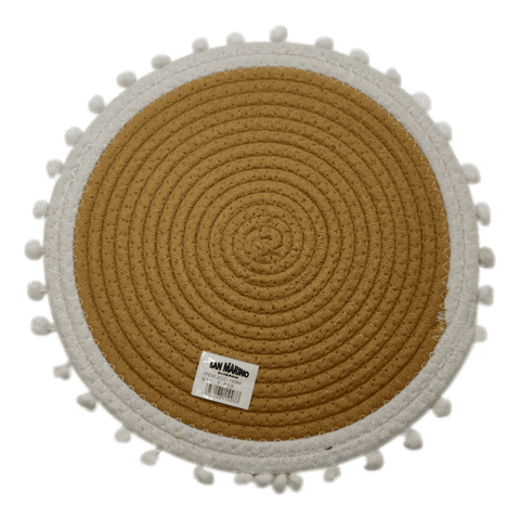 Genérico - Individual Fibra Tejido Rústico 30Cm Marrón