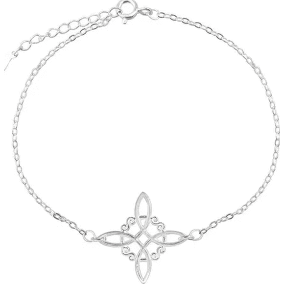Pulsera nudo brujas amuleto plata fina Italia