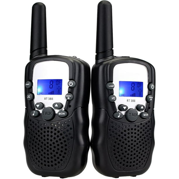 T-388 Walkie Talkies Para Niños, 22 Canales De Sonido De Cristal De Dos Vías Juguetes Para Niños Con Linterna, Regalos De Cumpleaños Para Niños De 4 A 12 Años De Edad, Personaje Walkie Talkies