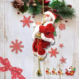 Veat00L - Escalada Eléctrica De Papá Noel Escalera De Cuerda De Árbol De Navidad Interior Y Exterior, Decoración Creativa De Árbol De Navidad, Chimenea, Decoración Del Hogar
