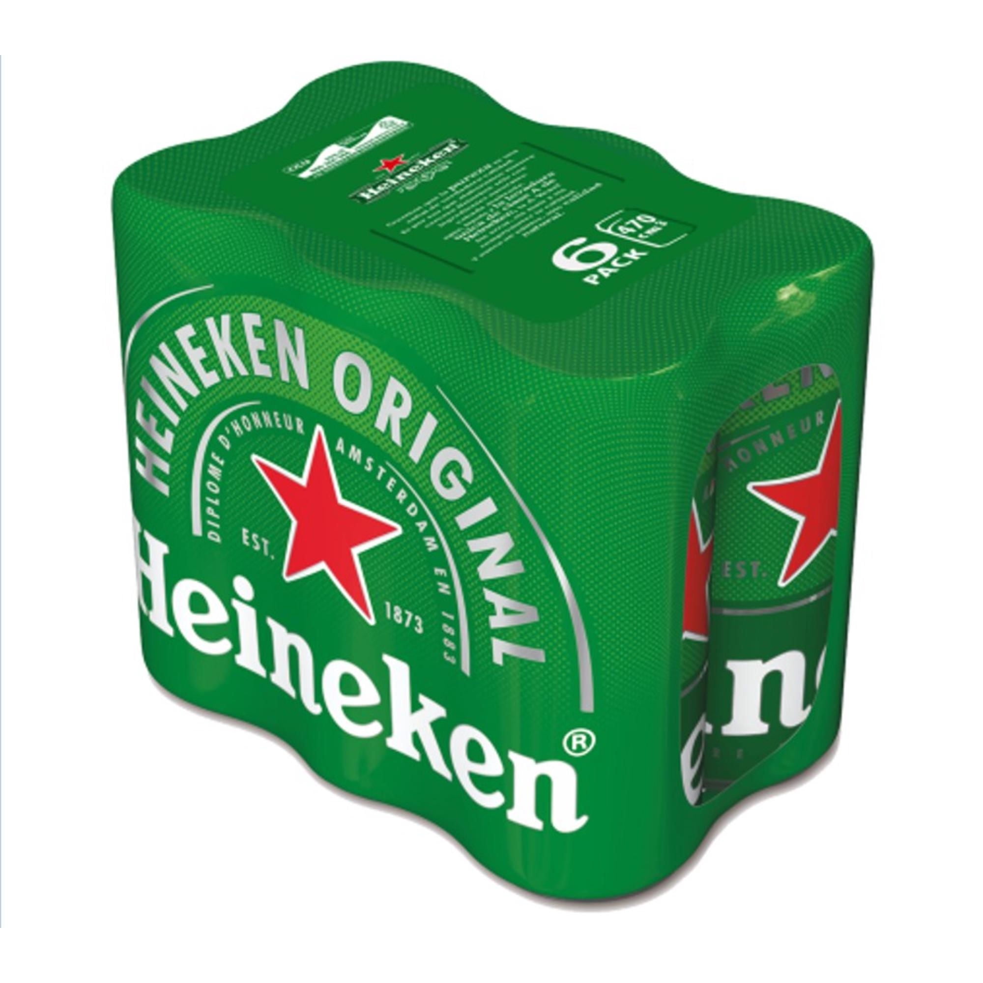 Cerveza Lata Lager 6 Un Heineken