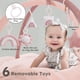 thumbnail image 3 of Baby Play Gym Mallify 5 en 1, grueso y de felpa con 6 juguetes, color rosa, 3 of 6