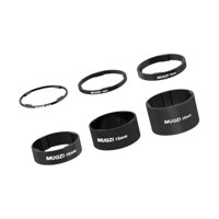 Ioensy - 6 Piezas De Espaciador De Dirección De Bicicleta, Arandela De Horquilla De Bicicleta Ultraligera Y Resistente, Accesorios De Bicicleta, Color Negro