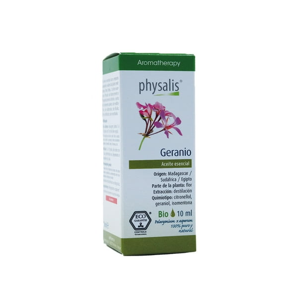 Aromaterapia Aceite Esencial Geranio Orgánico 10 mL Physalis