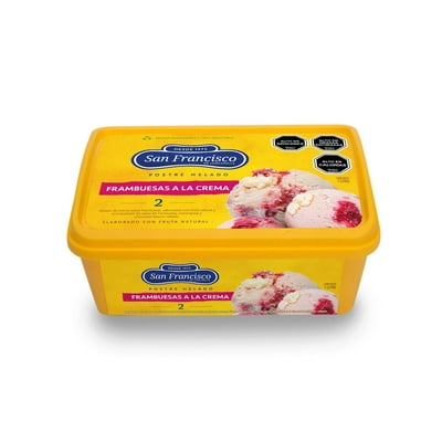 Helado Frambuesas A La Crema Cassata 1 L San Francisco