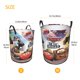 thumbnail image 5 of Cars: Aventuras en el Camino Cesta de lavandería de gran capacidad redonda con asa, bolsa para ropa sucia plegable, almacenamiento para dormitorio, baño y lavadero 44x35 cm, 5 of 6