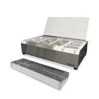 Versatile - Salsera 7 Estaciones Inox Con Bandeja Frio Inox