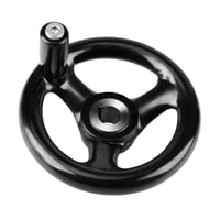 Magideal - Volante Redondo De 0,47 X 4 Pulgadas De Diámetro, Pieza De Repuesto, Fácil De Instalar, Volante De Tres Radios Con Mango Giratorio Para Torno Fresador