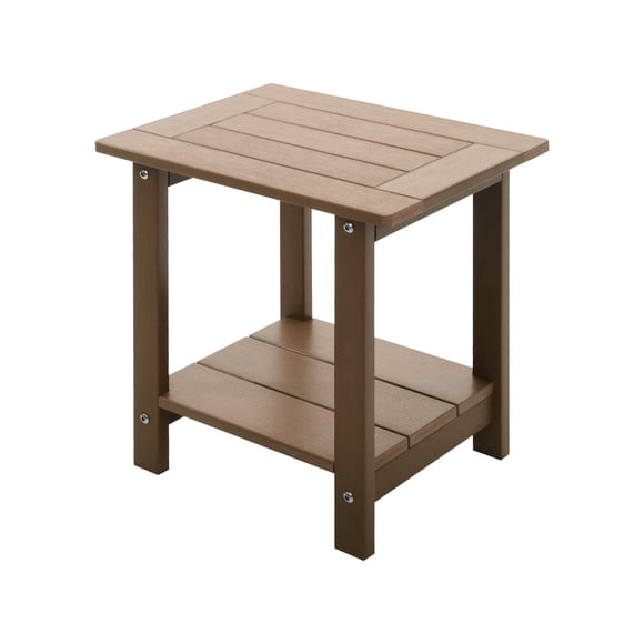 Mesa Meluvici Adirondack Doble Resistente a la Intemperie – Acabado Teca