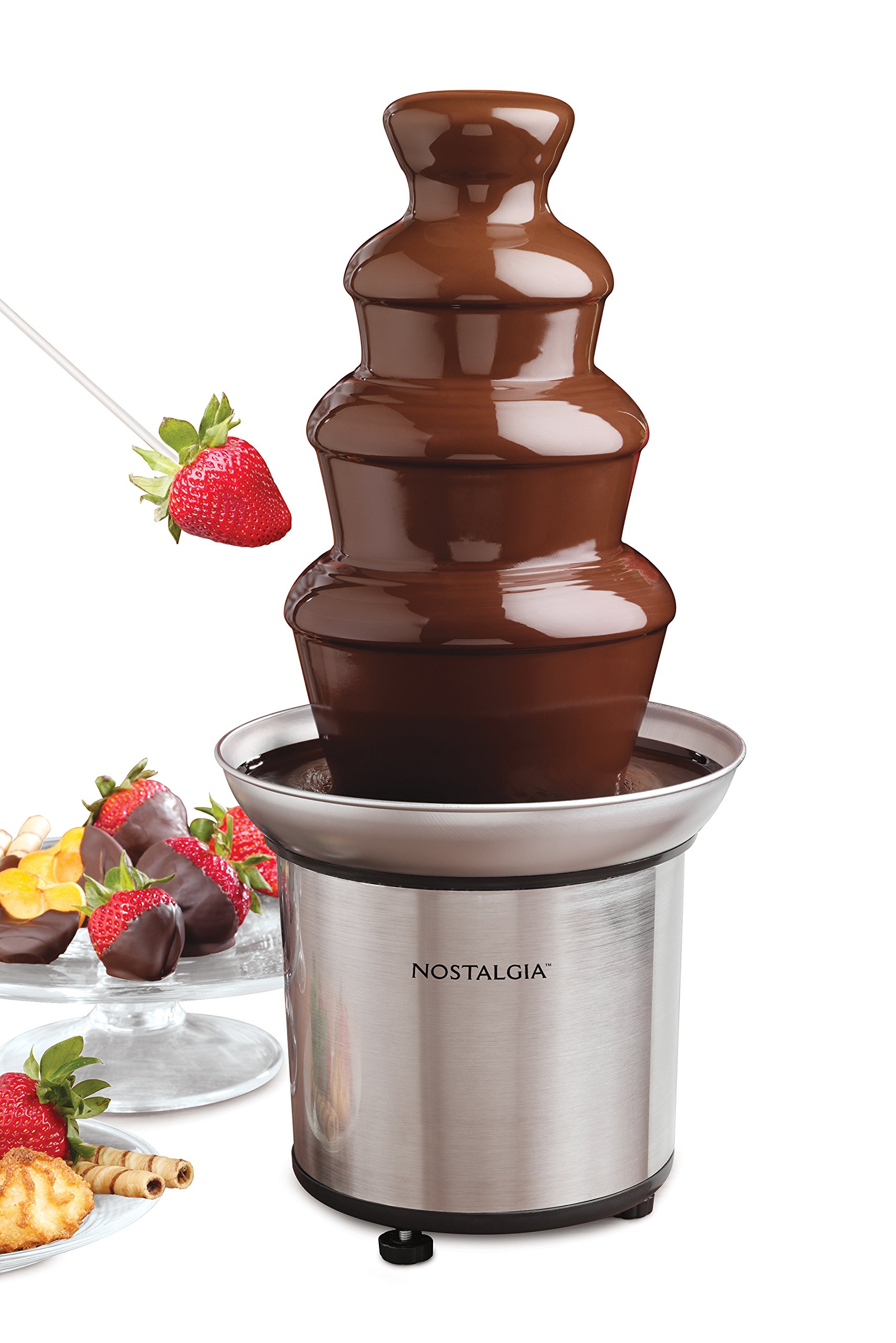 Chocolate Fondue Fountain Nostalgia, 4 Niveles, 950 Ml, Acero Inoxidable
