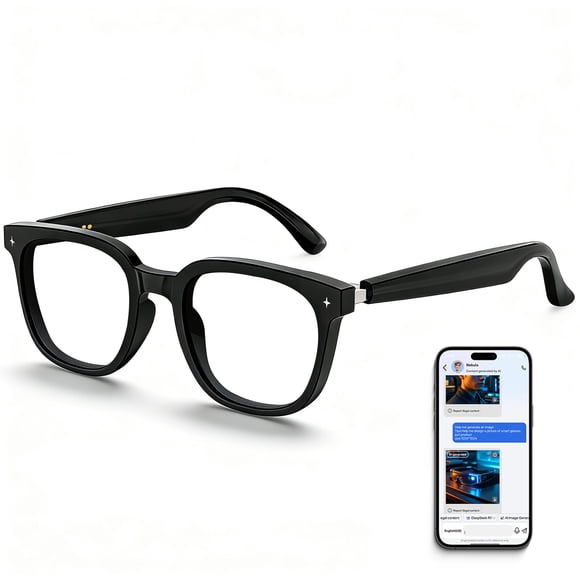 Lentes inteligentes warchody 2026 con IA, Bluetooth, de oído abierto, 35 g