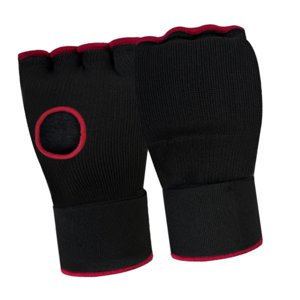 Ioensy - Vendas De Gel Para Boxeo, Guantes Interiores Para Entrenamiento De Perforación, Taekwondo, Muay Thai, Negro Y Rojo