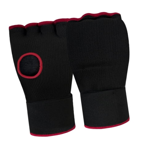 Ioensy - Vendas De Gel Para Boxeo, Guantes Interiores Para Entrenamiento De Perforación, Taekwondo, Muay Thai, Negro Y Rojo