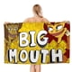 thumbnail image 1 of Big Mouth Toalla de playa de secado rápido con diseño temático, regalo para mujeres y niñas, ideal para cumpleaños, fans, amantes de la música, uso en la playa o al aire libre, 78 × 180 cm, 1 of 6