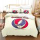 thumbnail image 1 of v1142 Bed Sheets Skull Grateful Dead Bedding Set Single Twin Full Queen King Size Bed Set Aldult Kid Bedroom Duvetcover Sets Hip Hop Bed 3-Piece Bedding Set (1 Duvet Cover + 2 Pillow Shams) Bed Sheets, 1 of 5