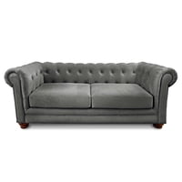 Latam Home - Sofa Florencia 3C Tela Velvet Gris