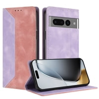 Funda Foxdock Para Google Pixel 7 Pro De Cuero Premium Bicolor Con Ranuras Rfid, Carcasa Tipo Billetera Antigolpes Y Soporte Plegable