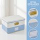 thumbnail image 5 of Cubo de Almacenamiento, Caja de Tela con Tapas para Estantes de Armario, Cesta de Almacenamiento Plegable para Organizar Ropa Libros Azul 16.9*11.8*10.6in, 5 of 6
