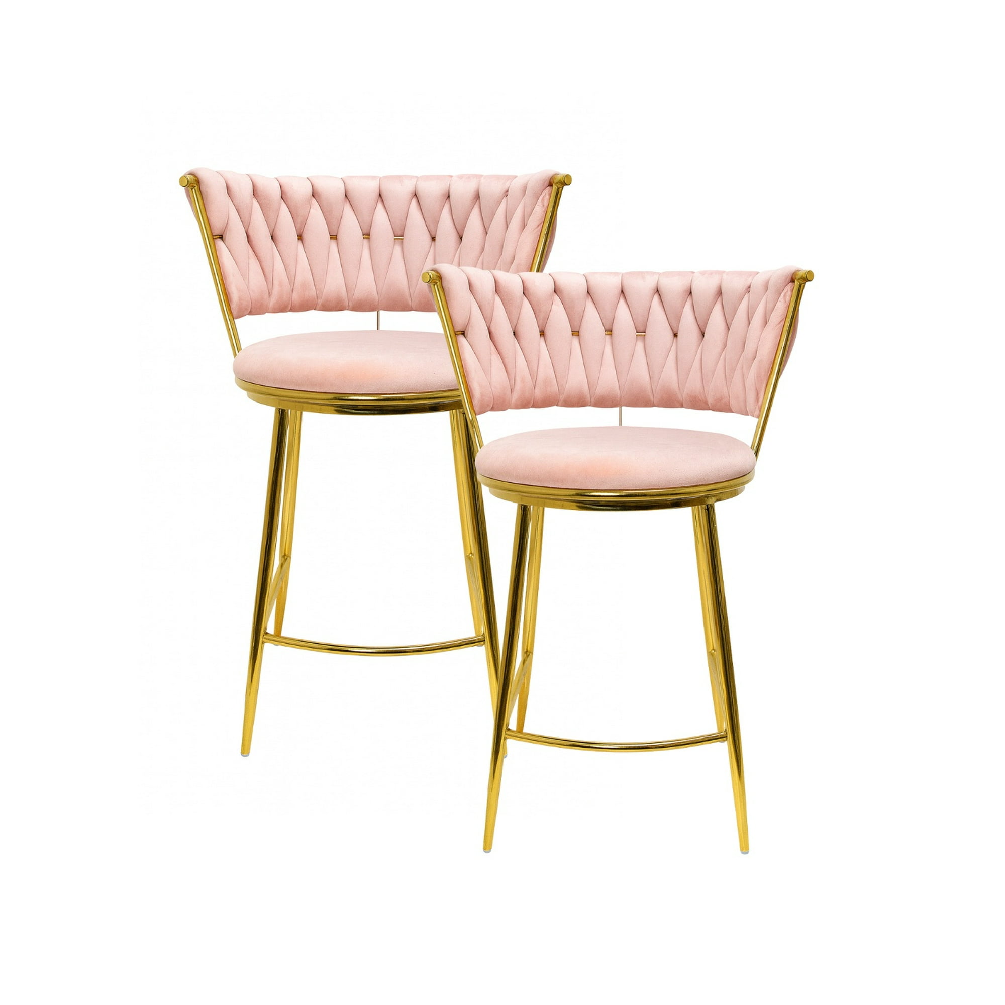 Habita2 Chile - Pack 2 Silla De Bar Queen 66cm Fijo - Rosa