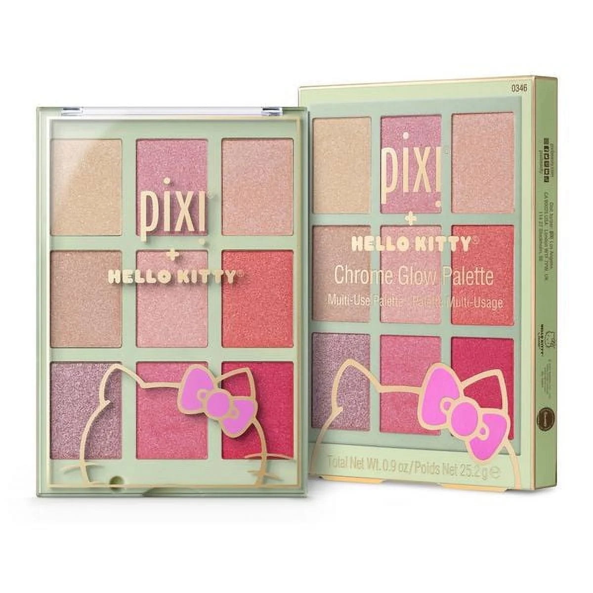 Pixi + Hello Kitty Chrome Glow Palette 9 Universally-flattering Shades