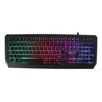 Genérico - Teclado Gamer Impermeable Retroiluminado Español Negro
