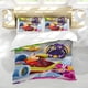 thumbnail image 5 of Carreras Locas Conjunto de sábanas temático, trío de piezas, cómodo y amigable con la piel, diseño único, regalo de decoración para el hogar para familiares, amigos y fans,135cm *200cm, 5 of 6