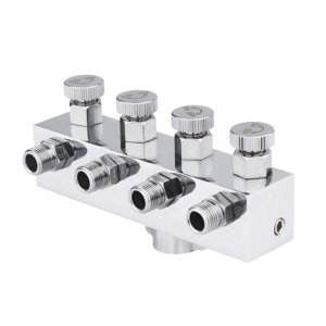 Magideal - Adaptador De Aerógrafo, Adaptador De Manguera De Aire, Aerógrafo Profesional, Herramienta De Reparación De Pintura De Ajuste Portátil, Salida De Aire 1 De Cada 4