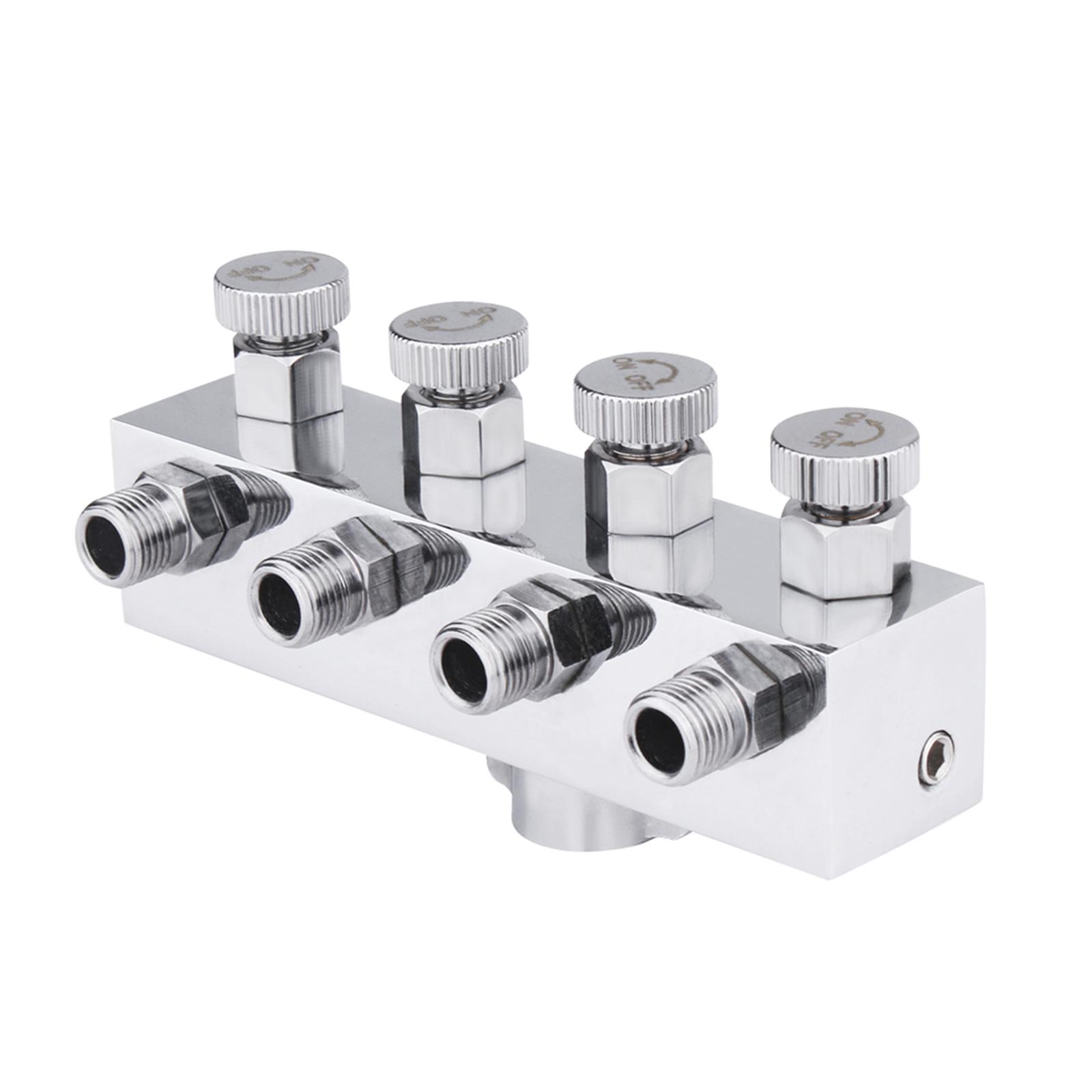 Magideal - Adaptador De Aerógrafo, Adaptador De Manguera De Aire, Aerógrafo Profesional, Herramienta De Reparación De Pintura De Ajuste Portátil, Salida De Aire 1 De Cada 4