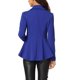 thumbnail image 3 of INSPIRE CHIC Blazer Peplum Gótico de Mujer con Cuello Abierto y Dobladillo Alto-Bajo XS Azul Real, 3 of 6
