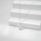 thumbnail image 4 of Collar Colgante de Lágrima de Plata Esterlina 925 con Circonia Cúbica para Mujer, Cadena Delicada de Eslabones O con Extensión de 2 Pulgadas, Joyería Minimalista Simple Ajustable de 16.5 Pulgadas, 4 of 6