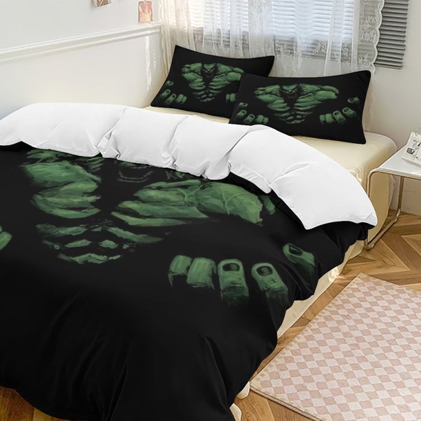 The Hulk Family Bed 3 Piece Set Personalized Bedding Decor for Kids And Teens Anime Student Dormitory Cover