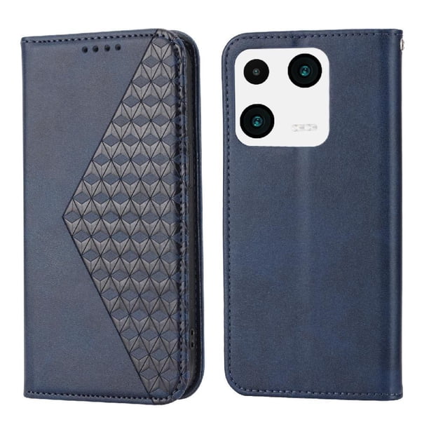 Funda Flip FOXDOCK para Xiaomi 13 Pro , Estilo Billetera con Diseño Rombo, Correa de Mano y Soporte, Uso Diario