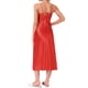 thumbnail image 3 of INSPIRE CHIC Vestido de Dormir Midi de Satén para Mujer con Detalle de Borlas y Tirantes Ajustables Suaves para Descansar M Rojo, 3 of 6