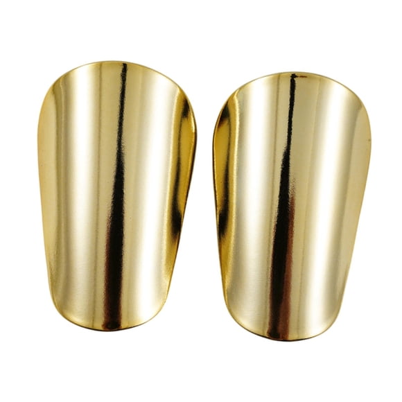 2 Mini Espinilleras De Fútbol, ​​equipo De Fútbol Compacto Para Entrenamiento, Dorado, Talla S, 10 Cm X 6 Cm