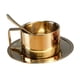 thumbnail image 3 of Tazas De Café Isotérmicas Irrompibles Con Plato Y Cuchara De Acero Inoxidable 200ml Dorado, 3 of 5