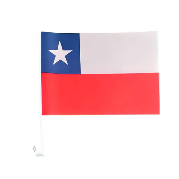 Bandera de Chile 28x20 cm para Autos Fiestas Patrias