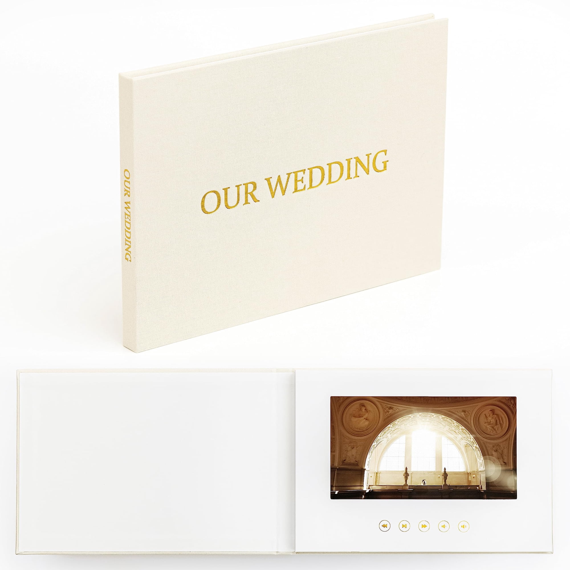 Álbum De Vídeo The Motion Books Our Wedding Con Pantalla Ips De 7 Pulgadas