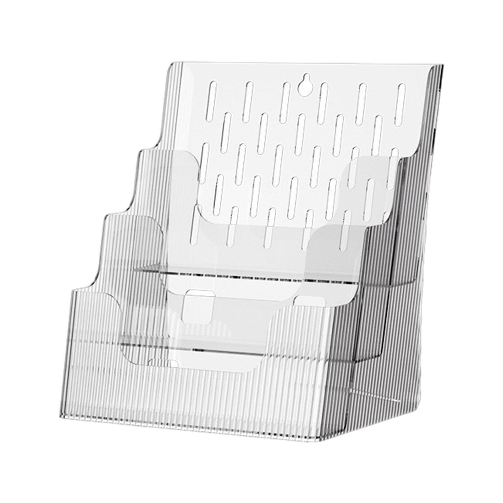 Magideal - Organizador De Archivos De Pared, Soporte Para Documentos, Estante Vertical Para Suministros, Organizador De Correo Para Periódicos, Maquillaje, Hogar Blanco