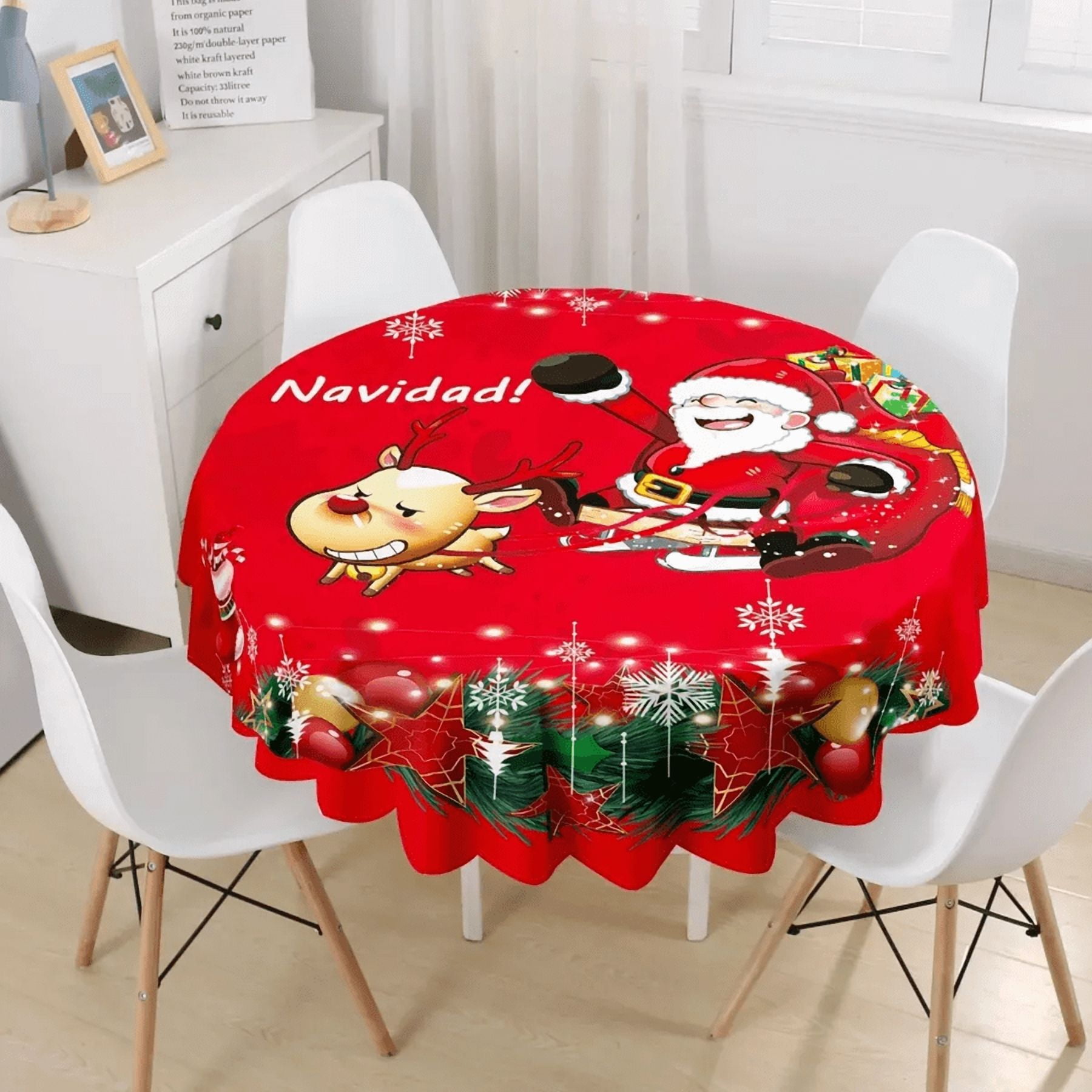 Genérico - Mantel Navidad Redondo 180cm