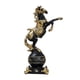 thumbnail image 1 of Adorno De Caballo De Resina Para Oficina, Soporte De TV, Regalo Para Amantes De Los Caballos, Figuras De Caballos, 17,5 X 30,5 X 11 Cm, Negro Y Dorado, 1 of 3