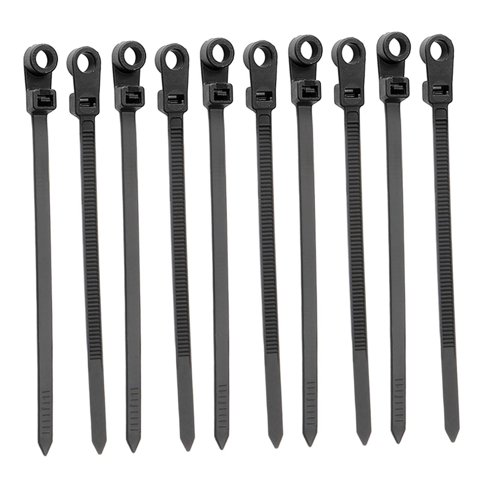 Magideal - 10X Abrazaderas Para Cables Con Orificio Para Tornillos, Bridas Para Cables Pequeñas, Flexibles Y Duraderas, Para Montaje De Cables Y Cables En Jardín , 0.36 Cm X 20 Cm 036 Cm X 20 Cm