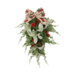 Magideal - Guirnalda Navideña Para Puerta De Entrada, Decoración De Pared, Guirnalda Verde, Guirnalda Colgante Para Patio, Regalo De Cumpleaños Para Inauguración