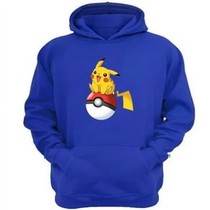 Genérico - Polerón Canguro Pokemón Azul Talla Xs Unisex