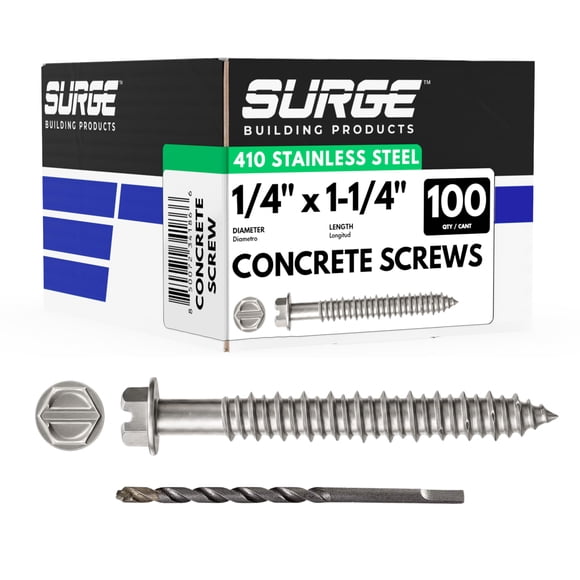 Tornillos para concreto SURGE BUILDING PRODUCTS 6 cm (100 unidades)
