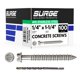 thumbnail image 1 of Tornillos para concreto SURGE BUILDING PRODUCTS 6 cm (100 unidades), 1 of 8